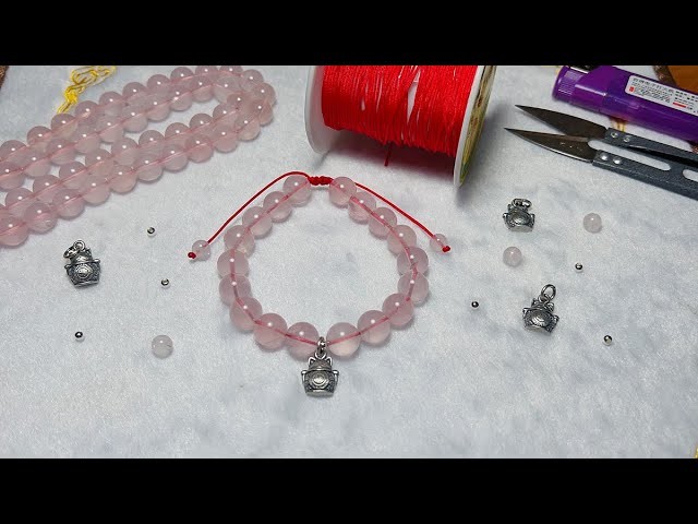 How to Make Braided Beaded Bracelet with Rose Quartz? DIY Jewelry Tutorials Design Ideas
