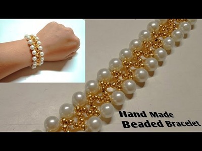 How To Make Simple Pearls Bracelet At Home.