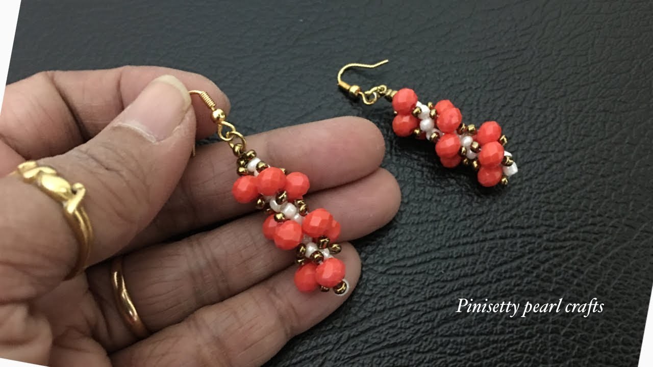 How to make spiral rope earrings.Bicones twisted rope earrings tutorial.Beaded earrings making.