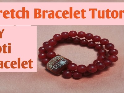 How To Make Stretch Bracelet Tutorial. Beaded Bracelet. Moti Bracelet. DIY. ARTnCRAFT #81