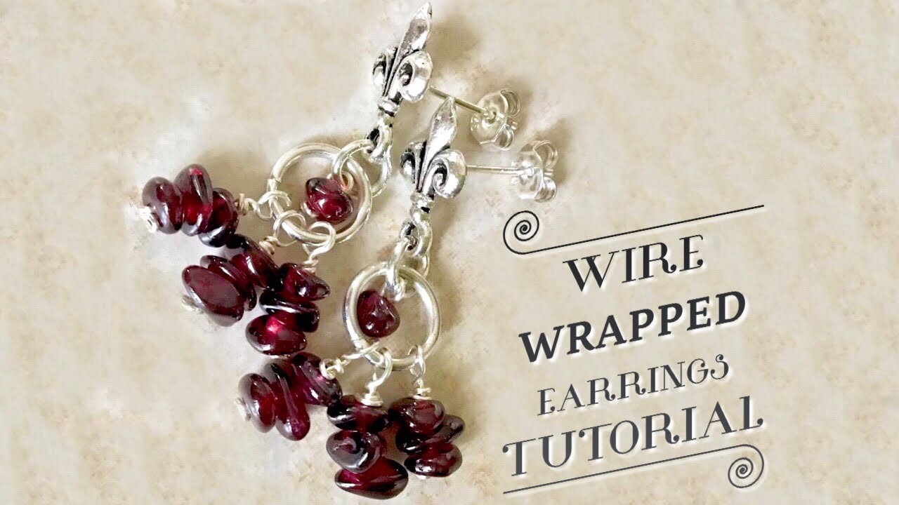 Jewelry Making | Wire Wrapped Earrings | Wire Wrapping Jewelry Tutorial | DIY Beaded Earrings