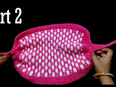 Ladies scarf part 2| woolen scarf making | scarf ka design | knitting scarf | scarf banane ka tarika