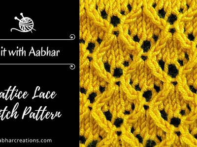 Lattice Lace Stitch Knitting Pattern - New knitting pattern for ladies sweater design pattern