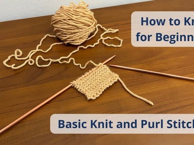 Learn how to knit basic slip knot, cast-on and purl stitch.