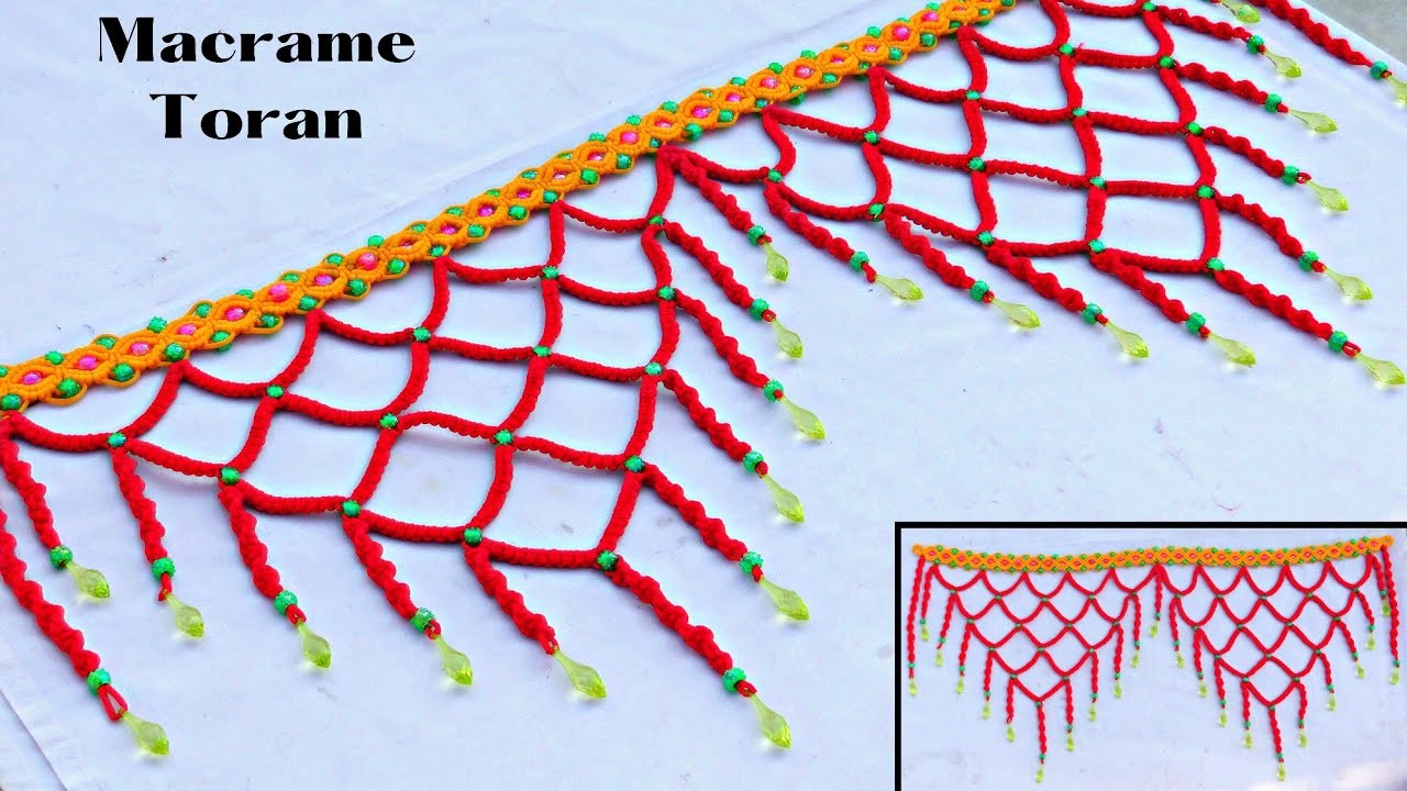 Macrame Toran New Design  | DIY Macrame Toran With Beads Tutorial