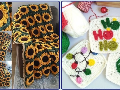 Most Elegant & Creative Crochet Granny Square Patterns For Blanket And Cardigan
