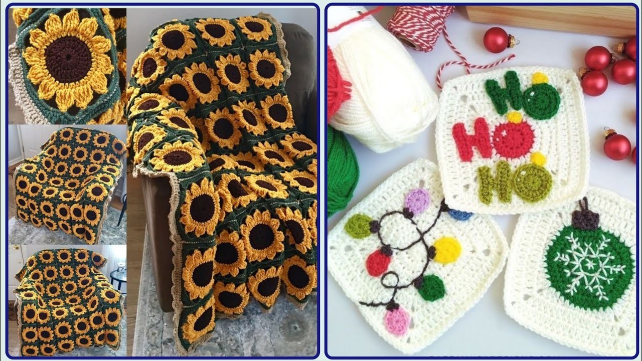 Most Elegant & Creative Crochet Granny Square Patterns For Blanket And Cardigan