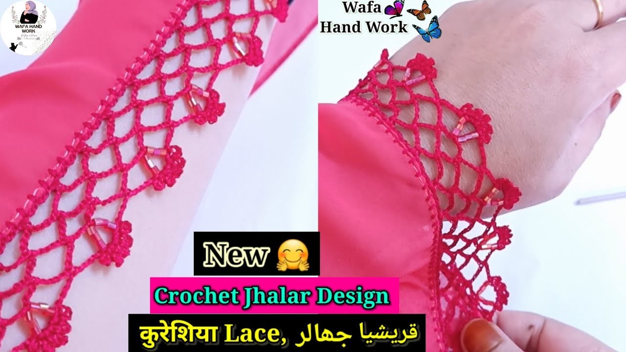 New Crochet Lace Editing ????Qureshia Jhalar Desgain????Dupatta, Sleeve, Dress, Trouser, Saadi, Border????