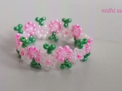 Quick Daisy chain Ring, Bracelet, Anklet & Choker.Seed bead Jewelry making.Tutorial diy