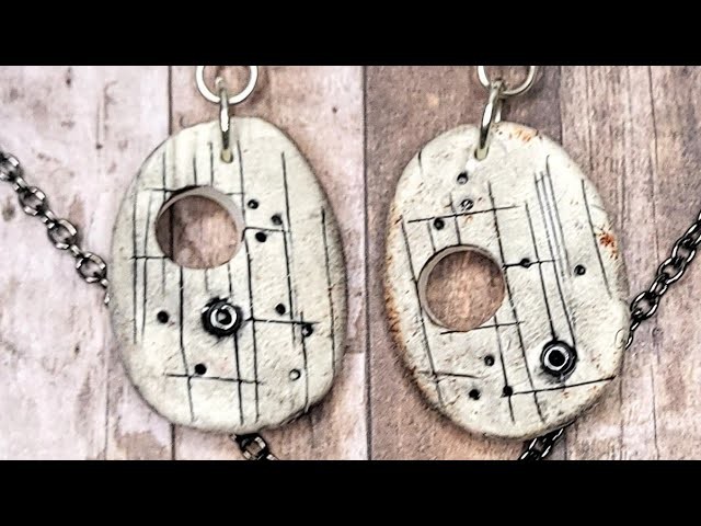 Rustic surface technique on polymer clay