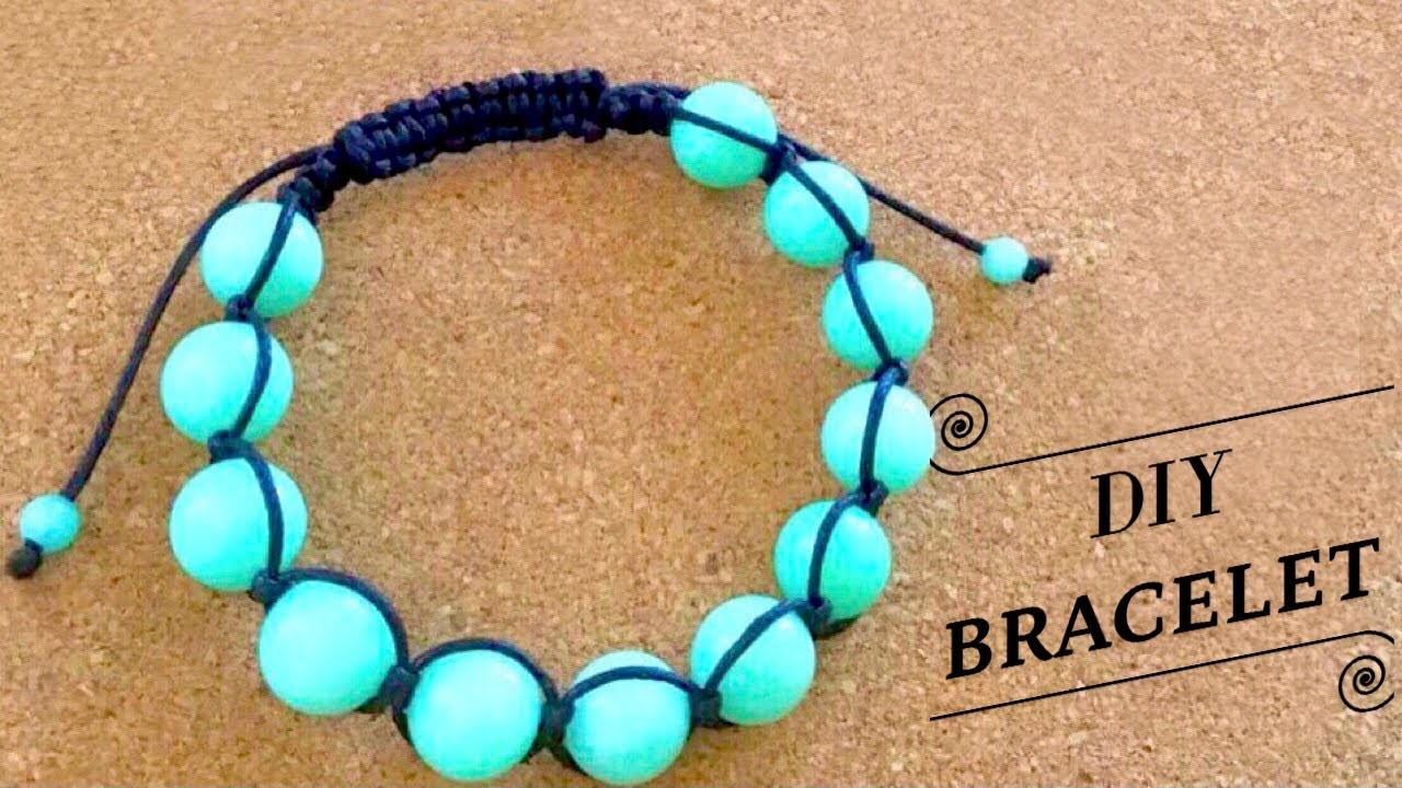 Shamballa Bracelet Tutorial | DIY Beaded Bracelet | Sliding Knot | Macrame Bracelet | DIY Jewelry