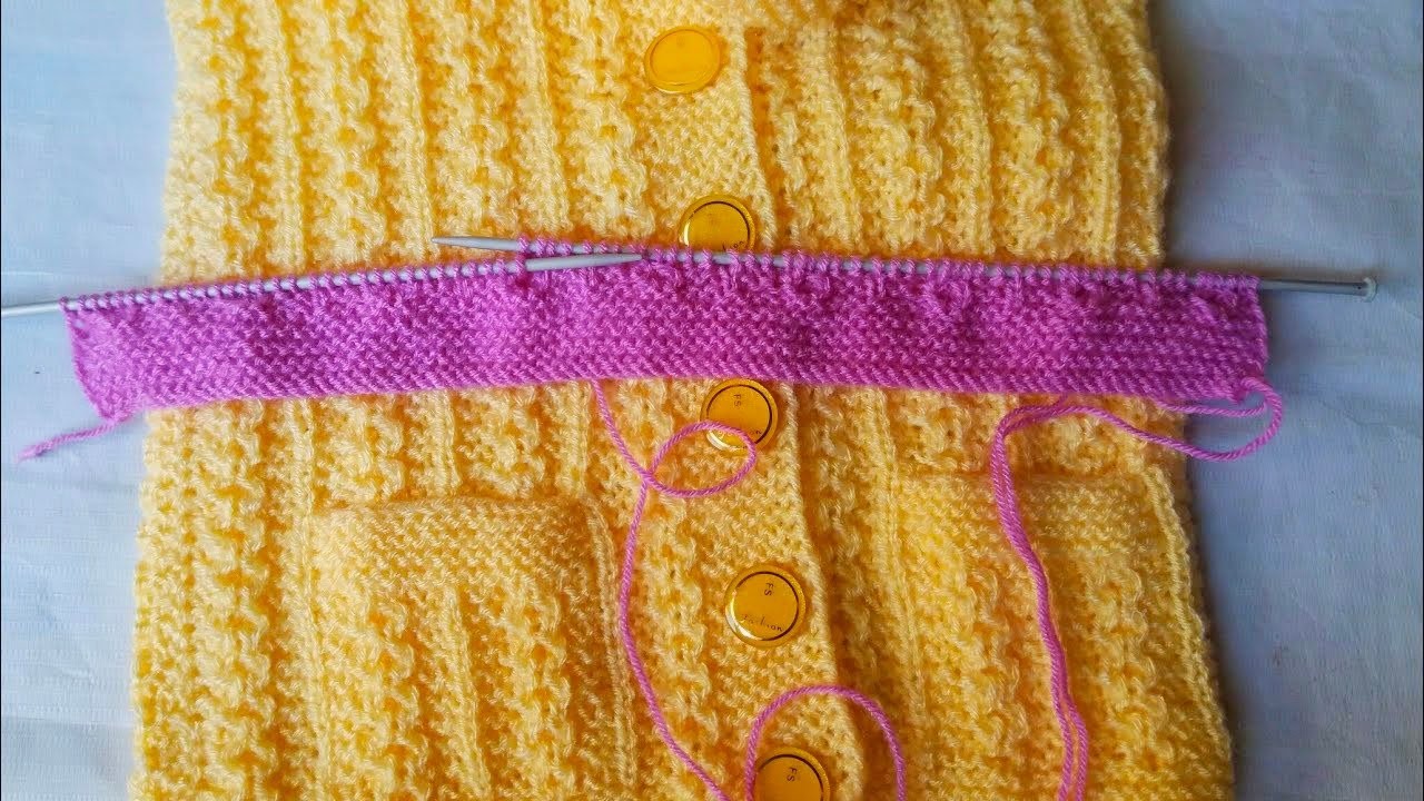 Single Colour Cardigan Design for Kids| Sweater design| Mamta stitching tutorial| knitting design -1