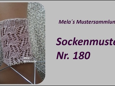 Sockenmuster Nr. 180 - Strickmuster in Runden stricken. Socks knitting pattern