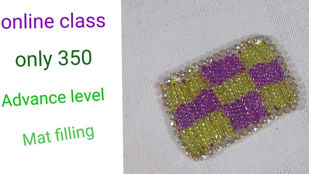 Tutorial 4 : Advance level beads mat filling stitch