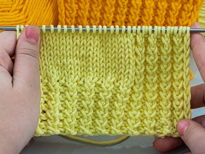 Two-sided ribbing with knitting needles for cardigans, sweaters, jumpers - a very simple pattern!