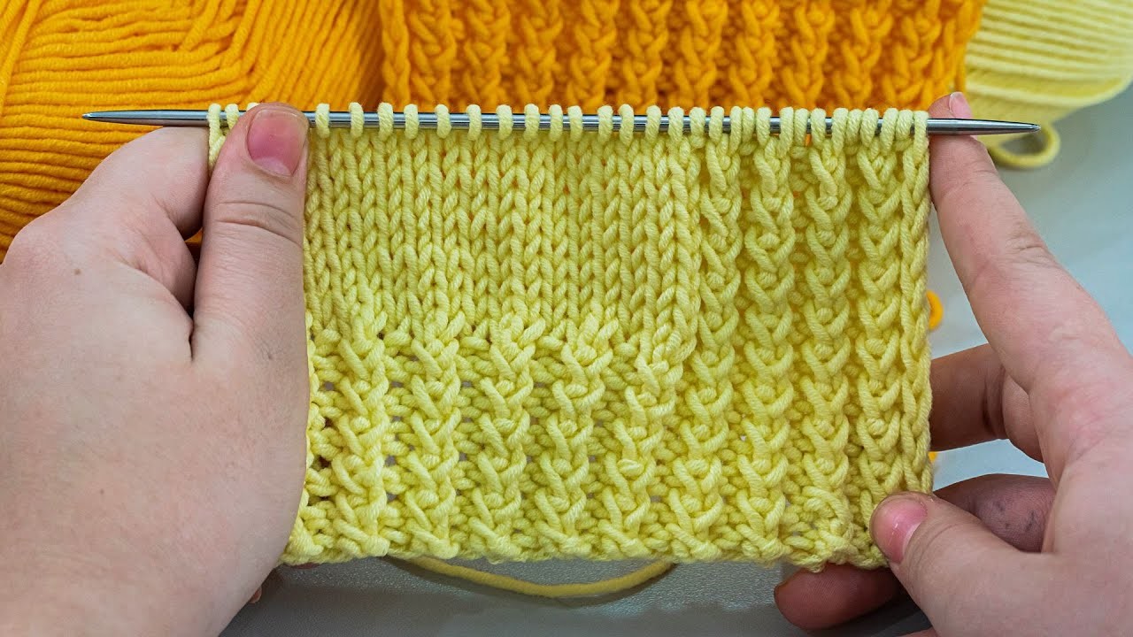 Two-sided ribbing with knitting needles for cardigans, sweaters, jumpers - a very simple pattern!