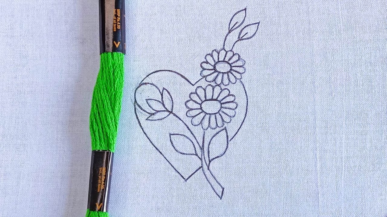 All over Latest Stitch Embroidery Tutorial Class-201,Love Design Embroidery for Beginners