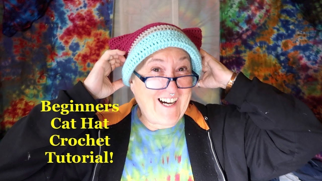 Beginners Crochet! Make A Cat Hat! With Bonus Cat Eye Pattern