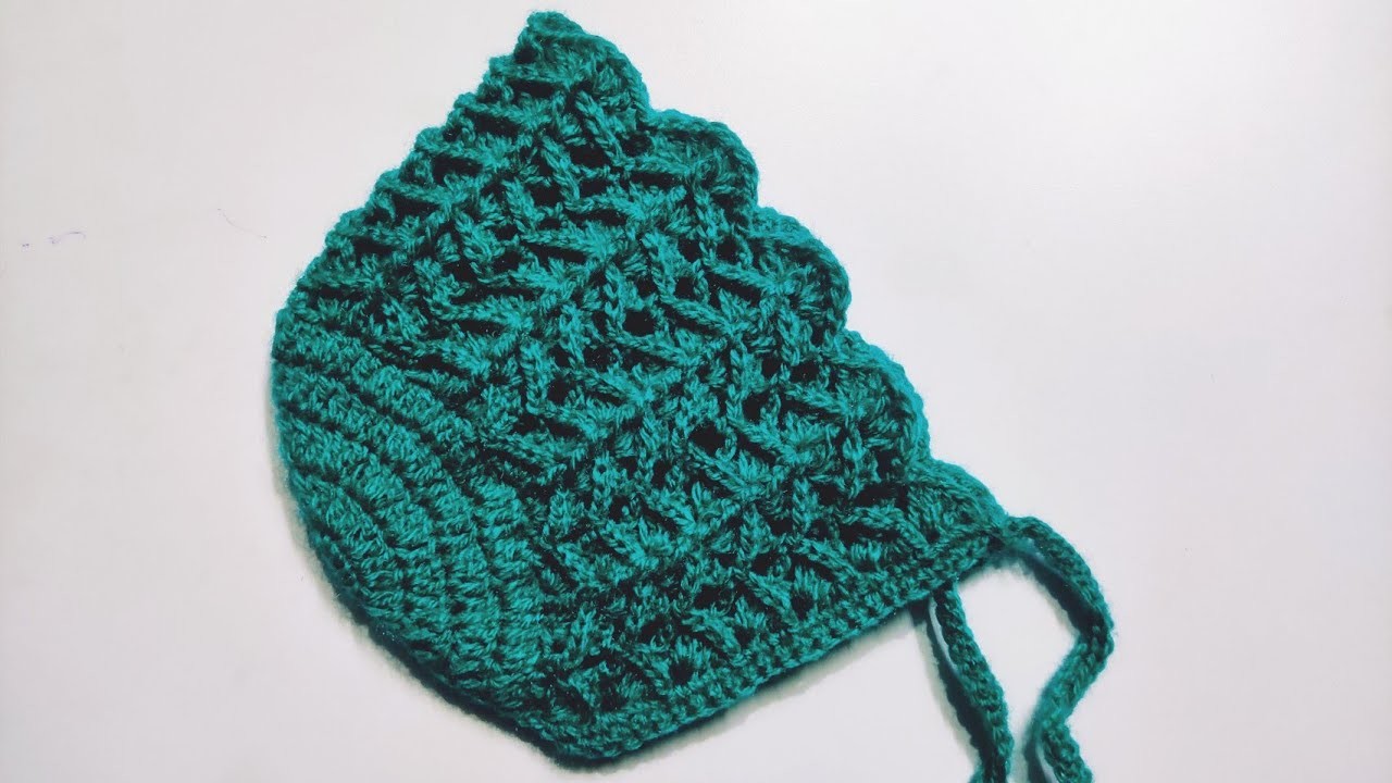 Crochet baby bonnet ,crochet cap or crochet hat for 1to 2 year . 
