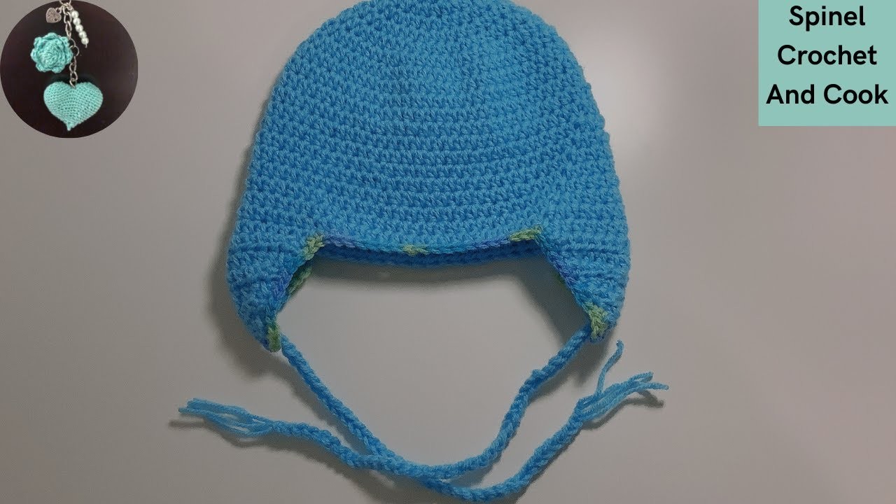 Crochet Cap with Earflap | Crochet Cap Tutorial for 1-3 year old | Spinel Crochet and Cook