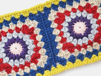 Crochet Fast And Easy Square For Blanket. Scarf
