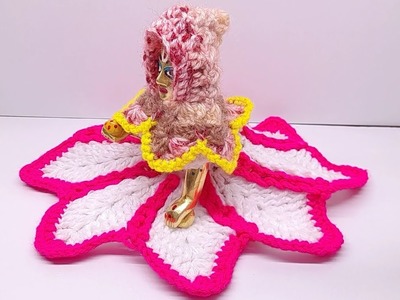 Crochet Hat. Cap for Laddu Gopal| Crochet cap for 5 number laddu gopal | Kanha ji ki topi | 4-5-6