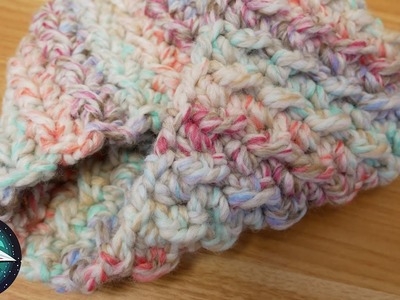 Crochet | Loop Scarf with a Twist | Sweet Crochet Pattern | Half Trebles & Slip Stithes