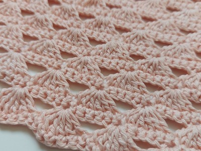 Crochet Shawl. Scarf | Only 2 rows Easy Pattern | Crochet Stitch #crochetworldcreations