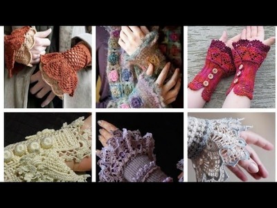# crochet sleeves kaf designs # crochet fingerless gloves # crochet bracelets designs# crochet work