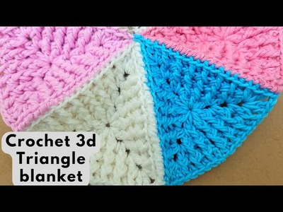 Crochet this beautiful ???? eye catching????3d blanket pattern for beginners