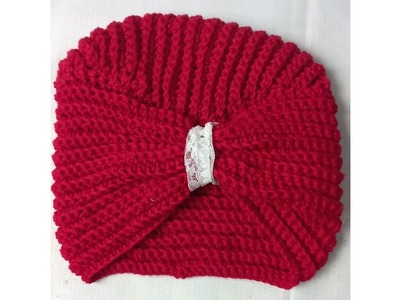 Crochet Turban Hat for baby dress