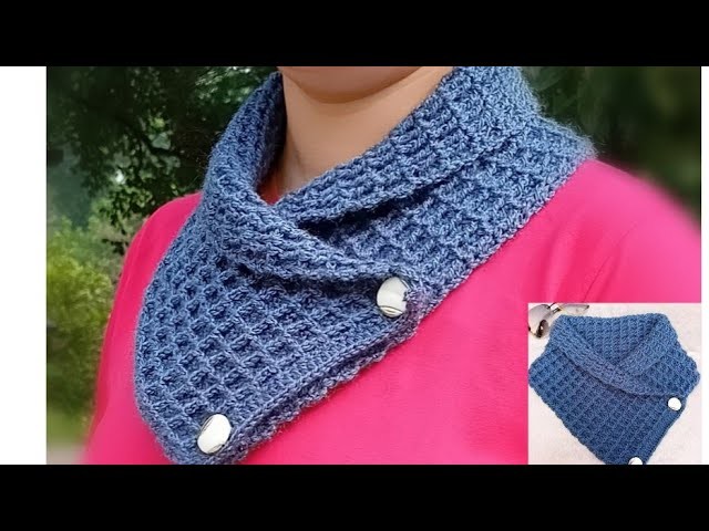 Crocheted Neck Warmer # Neck Cowl # Winter Cowl # English Subtitles