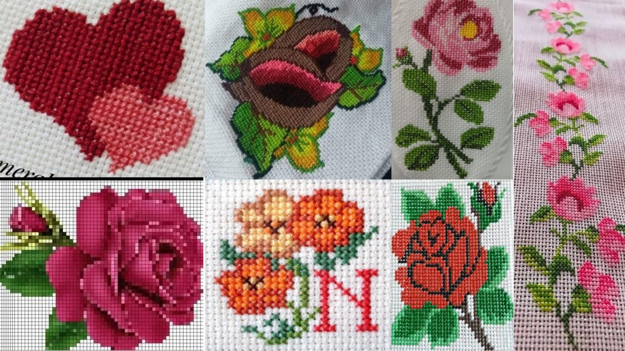 Cross Stitch embroidery designs and flower ???????? pattern designs