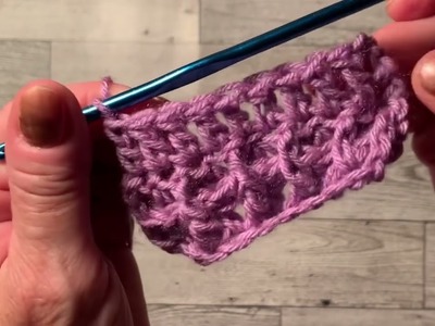 Easy 2 Row repeat crochet pattern for Blanket.Hats.Cardigan.Handbags.DIY