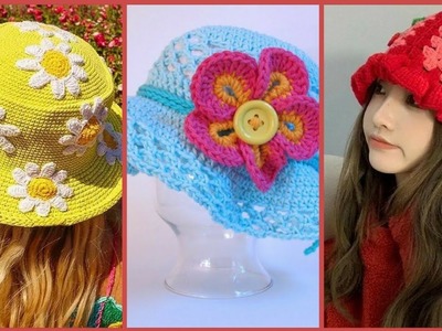 Gorgeous And Beautiful Crochet Bucket Hat And Cap Design Ideas