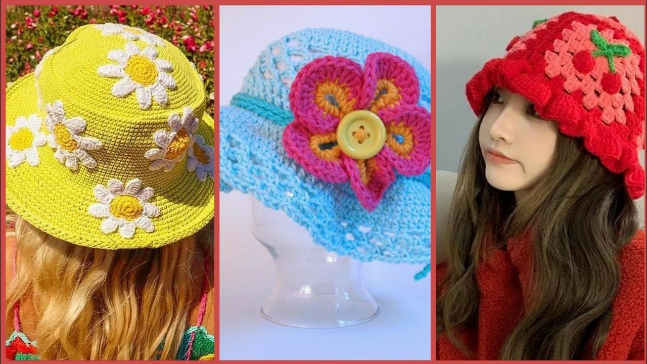 Gorgeous And Beautiful Crochet Bucket Hat And Cap Design Ideas