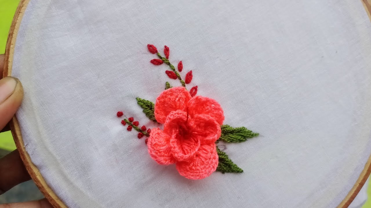 Hand embroidery flower design. hand embroidery easy design2022-12