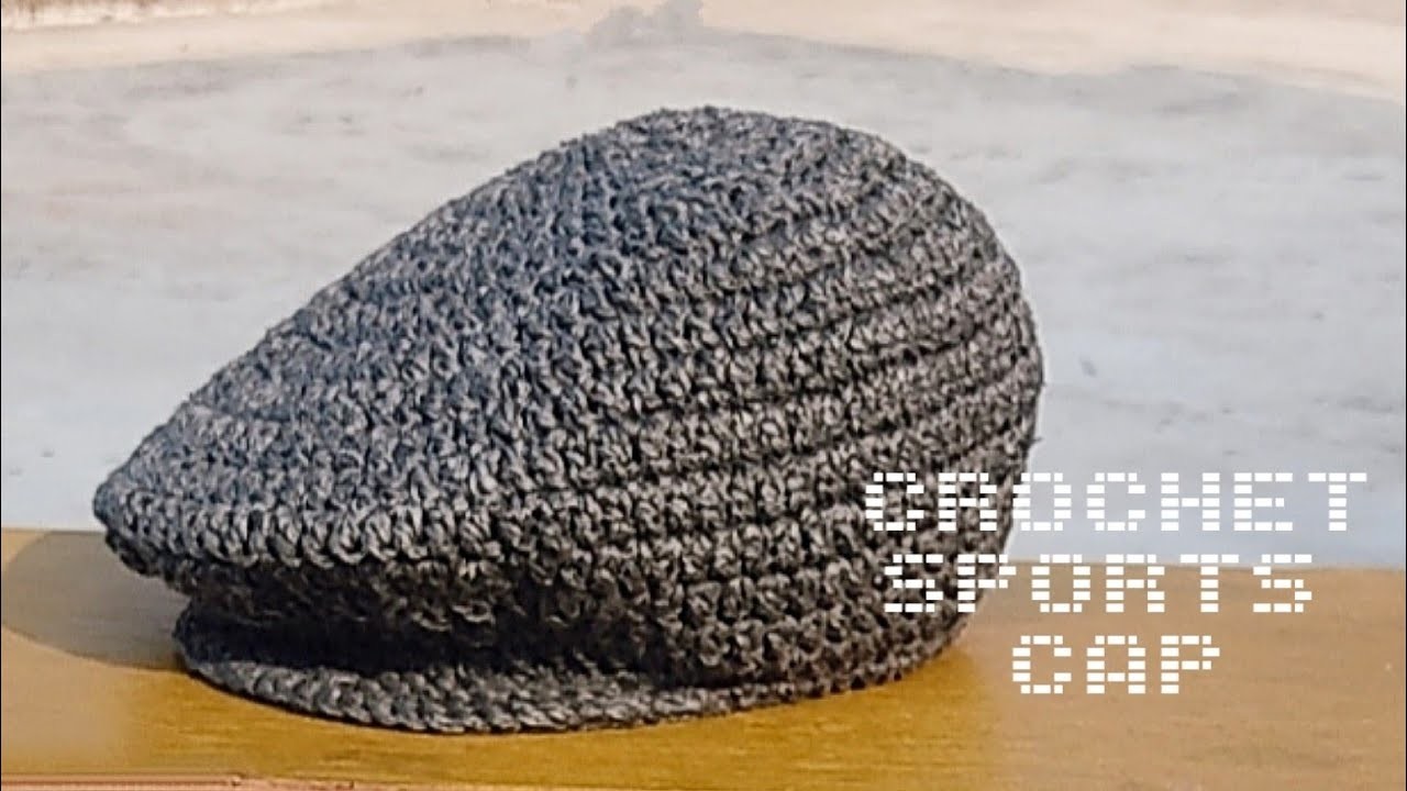 Handmade Crochet Sport. golf . Baseball Cap  ( With English Subtitles )