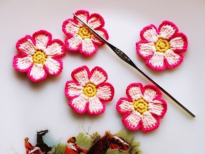 How to crochet a beautiful flower ???? | EASY | The Crochet Crowd