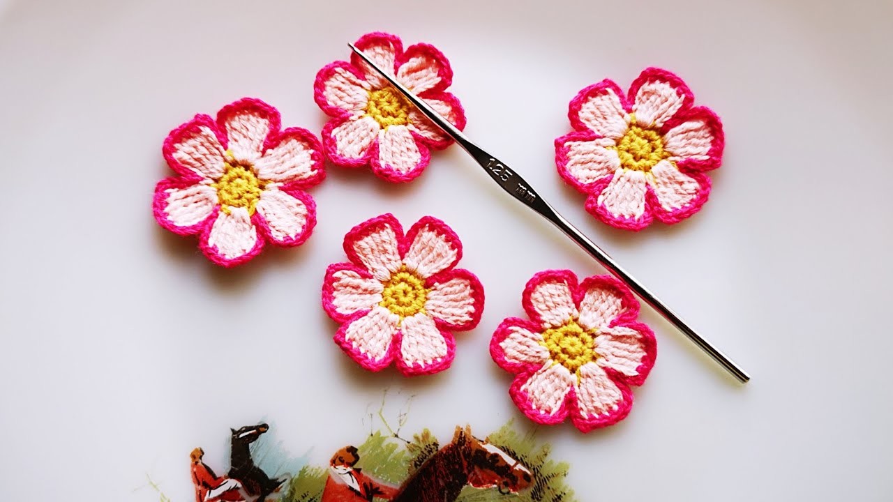 How to crochet a beautiful flower ???? | EASY | The Crochet Crowd