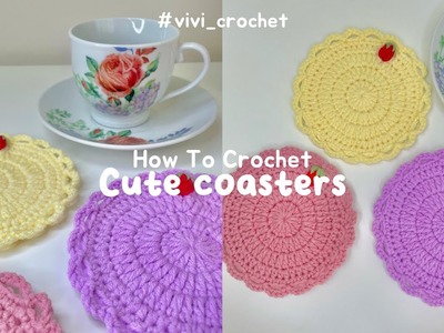 ????How to Crochet a Coaster | Simple and Cute ????