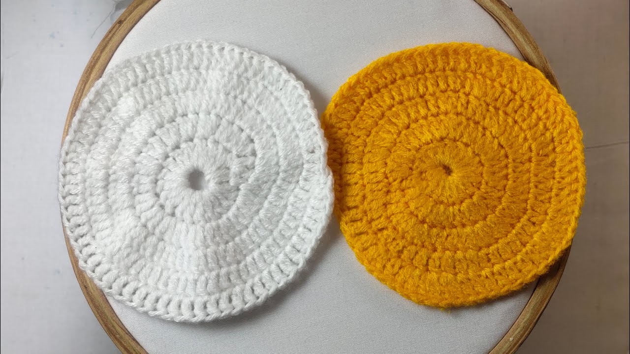 How to Crochet a Flat Circle Coaster | Crochet Circle Design