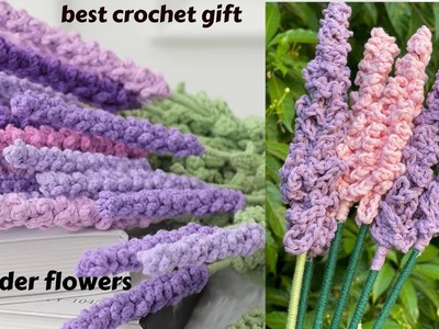 How to crochet flowers ||step by step lavender bouquet tutorials