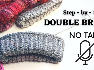 How to Crochet Warm Double Ribbing for a Winter Hat - Beginners Friendly Brim