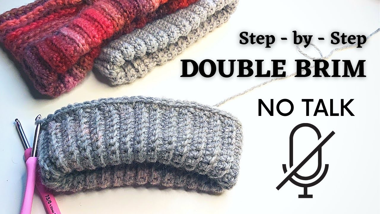 How to Crochet Warm Double Ribbing for a Winter Hat - Beginners Friendly Brim