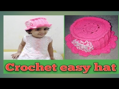 How to make crochet baby girl hat.  crochet girl hat.  baby fashion clothes