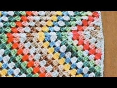 How to make crochet granny shawl   crochet scarf  beginners tutorial ببواقي الخيوط@gehan164