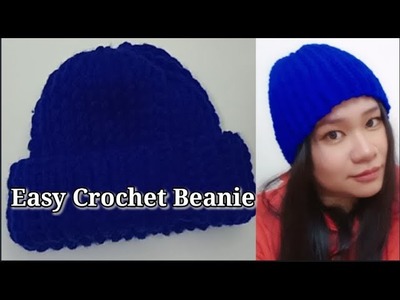 Its winter time so I decided to make beanie for myself | Easy Crochet Hat | Left hand tutorial