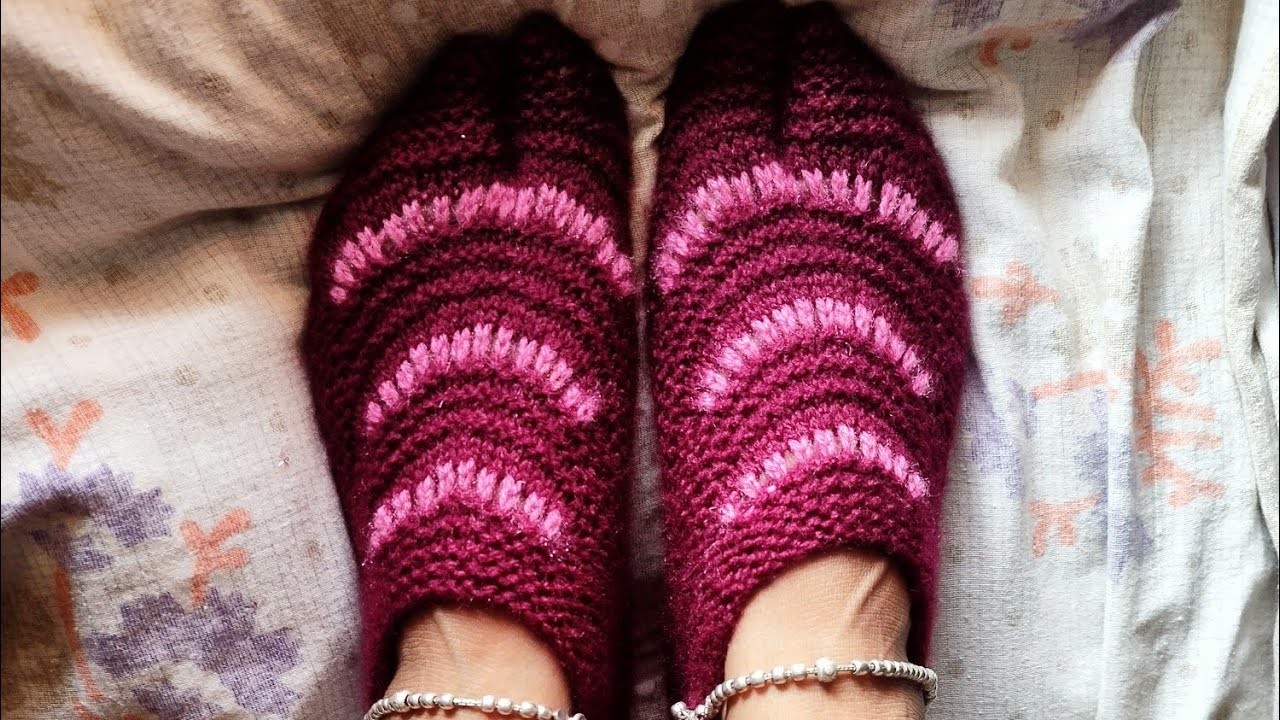 New socks design ladies socks design knitting woolen socks handmade