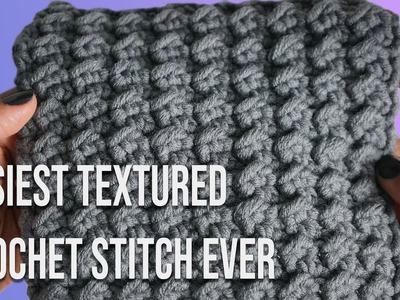 The Easiest Textured Crochet Stitch - Good For Blankets - Even Moss Stitch Crochet Pattern